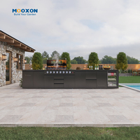 Système de barbecue de cuisine extérieure en acier inoxydable 304 avec grand grille de cuisson et conception de bac à huile