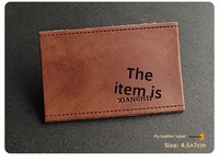 Étiquettes en cuir PU personnalisées, imitation cuir, logo imprimé en relief, pour jeans, chapeaux, sacs, accessoires de vêtements sur mesure