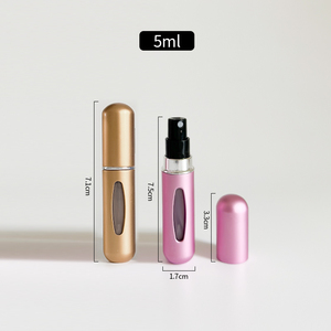 ขวดสเปรย์น้ำหอมแบบเติมได้ขนาดเล็ก 5 มล. ทำจากอะลูมิเนียม พิมพ์ลายได้ พกพาสะดวก ใช้สำหรับน้ำหอม ของขวัญ ยาหยอดตา มาสคาร่า - Product Image 5
