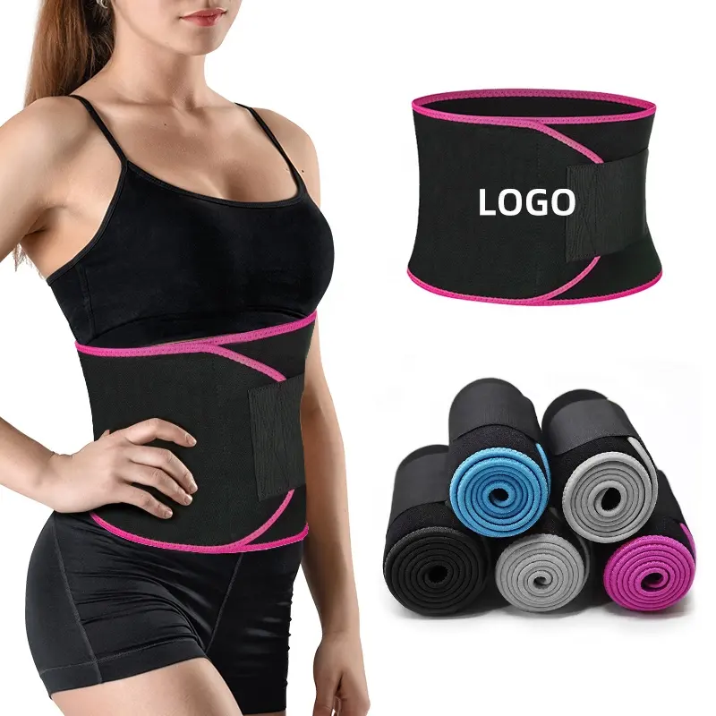 wholesale sweat belt bands neoprene latex tummy wrap custom waist trainer women support shaper sweat belt band wrap trimmers