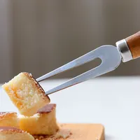 अमेज़न लोकप्रिय पनीर गैजेट्स लकड़ी संभाल स्टेनलेस स्टील पनीर कांटा चाकू रसोई पनीर उपकरण