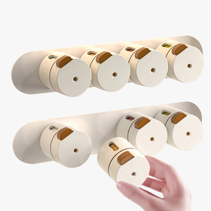 Ensemble de boîte d'assaisonnement de cuisine pot d'assaisonnement magnétique en plastique boîte d'assaisonnement d'épices <span class=keywords><strong>pour</strong></span> support de récipient de cuisine avec couvercle - Product Image 1