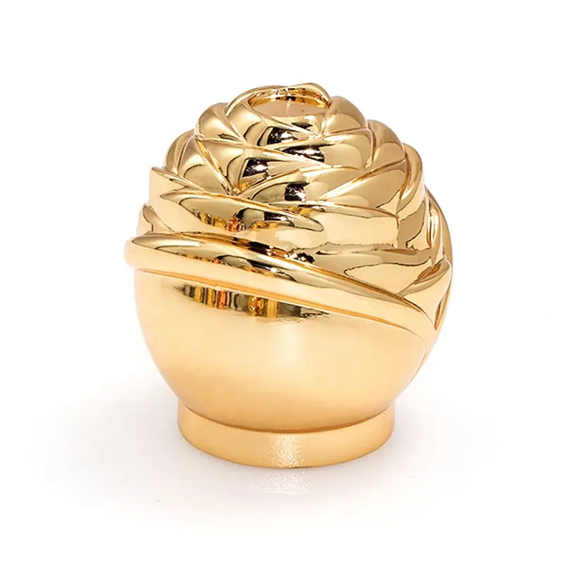 Logo personalizzato in lega di zinco oro 15Mm metallo Parfum coperchio coperchio del fiore tappi per bottiglie di profumo