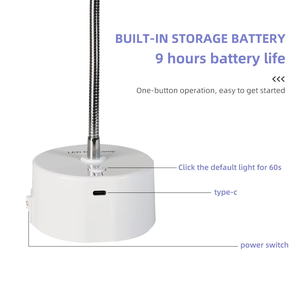 Mini lámpara de uñas inalámbrica Interruptor táctil Lámpara de uñas LED UV recargable 360. Rotación para esmalte de uñas de gel de secado rápido - Product Image 4