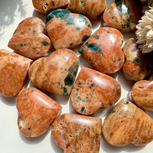 Cristal de Corazón Simbiótico de Calcita Azul y Piedra del Sol Natural al por Mayor, Pulido, de Buena Calidad, para Sanación Reiki, Feng Shui, Amor y Colección del Hogar - Product Image 2