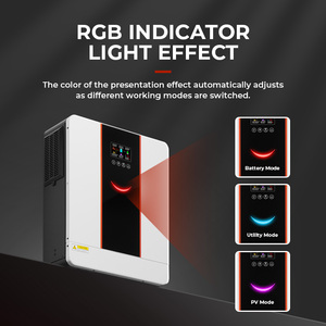 Kungf năng lượng mặt trời Hybrid năng lượng mặt trời biến tần duy nhất giai đoạn 240VAC ip32 1-6.2kw 6.2kW-10.2kw đầu ra kép MPPT 12/24/48V lưới WIFI 22ov lưới - Product Image 4