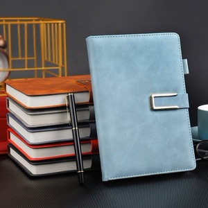 Bán buôn tùy chỉnh A5 Kích thước đen <span class=keywords><strong>PU</strong></span> da bìa cứng kế hoạch Tạp Chí máy tính xách tay với may ràng buộc tẩm với logo - Product Image 6