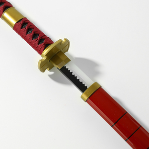 Modelo de arma de seguridad japonesa larga espadas <span class=keywords><strong>Cosplay</strong></span> una pieza Roronoa <span class=keywords><strong>Zoro</strong></span> Anime juguete Katana espadas con luz - Product Image 6