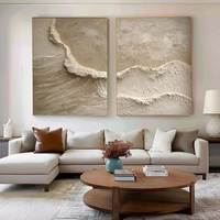 Diptyque abstrait texturé effet terreux, peinture acrylique, toile luxueuse, décoration moderne, art mural fait main