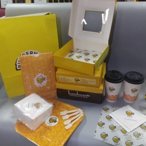 Tùy chỉnh chất lượng cao đa kích thước mạnh mẽ các tông màu trắng bánh tráng miệng 350 GSM giấy với cửa sổ sang trọng bánh Hộp bao bì - Product Image 6