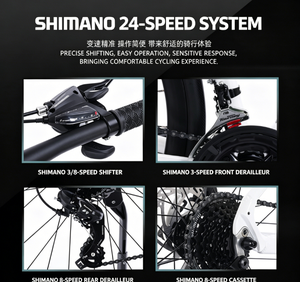 Vélo de route en alliage d'aluminium Java RIVALE |   Vélo de course sur route complet léger à 24 vitesses avec freins à disque et pédales ordinaires 700C - Product Image 4