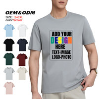 T-shirts personnalisés pour hommes en modal et élasthanne, uniformes avec logo imprimé, design vierge, vêtements de travail unisexes