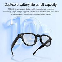 Gafas Inteligentes con IA para Llamadas Inalámbricas, Música, Deportes al Aire Libre, Control Táctil, Marco de Plástico y Titanio, Carga Magnética