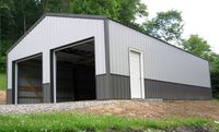 Nouvelle construction préfabriquée Godown Structure en acier bâtiments poteau métallique Barndominium Kits/ Barndo Double hauteur grange