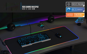 Großhandels-Gaming-RGB-Mauspad, Große XXL-Größe, Rutschfeste & Glatte Stoffoberfläche, Tastatur-Schreibtisch-Mausmatte - Product Image 5
