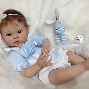 Muñeca Bebé Reborn <span class=keywords><strong>Realista</strong></span> de 19 Pulgadas con Cabello Enraizado, Tono de Piel Premium, Pintada a Mano, Juguete de Recién Nacido <span class=keywords><strong>Realista</strong></span> para Niños, Regalo - Product Image 3