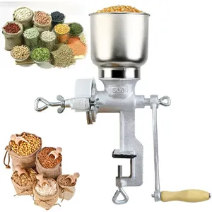 Hand operated grain processing machine manual corn mill grinder