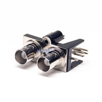 Connecteur BNC femelle double angulaire, connecteur BNC Jack RF 6 GHz 50 ohms, placage nickel