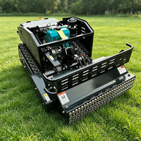 Tondeuse à fléaux diesel télécommandée sur chenilles de 600 mm, 32 lames, coupe-herbe robuste pour vergers et terrains accidentés