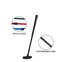 Putter de golf personnalisé avec logo, réglable, mini, en acier inoxydable usiné CNC, noir/rouge/bleu, unisexe, droitier, léger, avec manche en aluminium