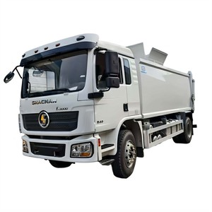 Camion compacteur de déchets solides résidentiels Shacman 12 m³ à haute compression hydraulique 4x2 à chargement latéral - Product Image 1