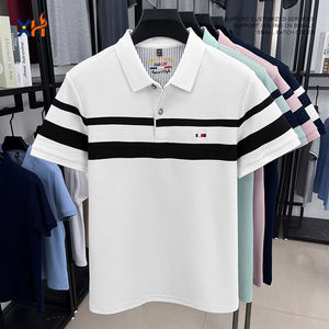 เสื้อเชิ้ตฤดูร้อนผู้ชายระดับไฮเอนด์ แขนสั้น ผ้าถัก กันยับ พิมพ์ลาย สำหรับงานทางการ ชุดยูนิฟอร์มสำนักงาน ทีมงาน  แบบเรียบง่าย - Product Image 2