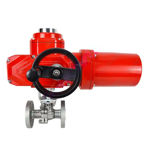 Válvula de Bola de Acero Inoxidable DN80 con Actuador, a Prueba de Explosiones, con Reinicio por Corte de Energía y Cierre de Emergencia - Product Image 1