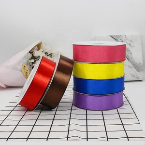 Cinta de Satén de Poliéster de Color Sólido de 4CM*100Y al por Mayor, Rollo de Cinta de una Sola Cara para Ramos de Flores, Cajas de Regalo y Accesorios de Envoltura - Product Image 6