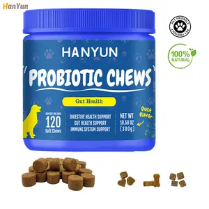 Hanyun échantillon gratuit de probiotiques pour chiens enzymes digestives pour la flore intestinale santé digestive vitamines et suppléments pour chiens de compagnie