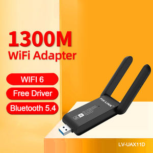 <span class=keywords><strong>Adaptador</strong></span> WiFi PIX-LINK UAX11D WiFi 6 <span class=keywords><strong>USB</strong></span> <span class=keywords><strong>2.0</strong></span>, Tarjeta de Red Inalámbrica de Doble Banda de 1300 Mbps para <span class=keywords><strong>Bluetooth</strong></span> 5.4, Plug-and-Play, Sin Necesidad de Controladores - Product Image 3
