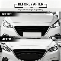 Ensemble de phares LED pour Mazda 3 Axela 2014-2016, style Mustang, triple LED DRL, lentille de projecteur, clignotant séquentiel