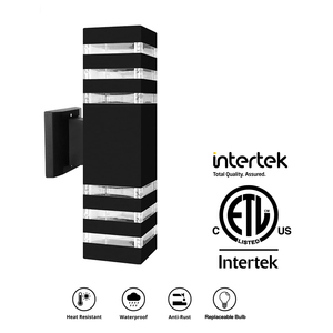 Đèn tường ngoài trời hiện đại, chất lượng đảm bảo CE ETL, 2*E27, 26W, lắp đặt lên xuống - Product Image 2