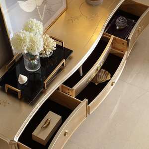 Gabinete de <span class=keywords><strong>Tv</strong></span> neoclásico francés, pequeño apartamento europeo, <span class=keywords><strong>2M</strong></span>, sala de estar, mesa de centro, gabinete de suelo, combinación sólida - Product Image 5