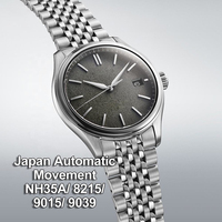 Montre personnalisée OEM de haute qualité, saphir classique, 40 mm, acier inoxydable, étanche 100 m, mouvement automatique NH35A, montre-bracelet pour homme
