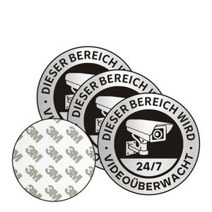 Panneau de surveillance rond en toile personnalisé en gros Panneau d'avertissement sérigraphie brossée Design minimaliste - Product Image 4