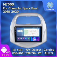 Monitor para Auto MEKEDE con Android, 8 Núcleos, 8+128G, Control por Voz, 4G LTE, IPS, DSP para Chevrolet Spark Beat 2018-2020, con Car-Play, BT, WIFI y Radio