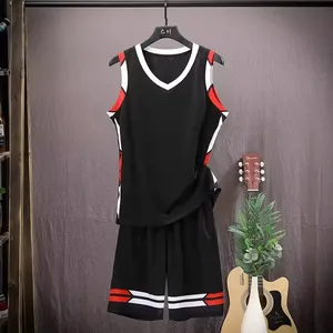 Vêtements de sport de haute qualité OEM, chemise sans manches à col en V, débardeur, short, maillot de basket-ball, ensembles d'uniformes, tenues d'entraînement au gym