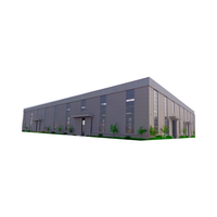 Entrepôt préfabriqué moderne en structure acier lourde, sur mesure, grande portée, bâtiment industriel robuste pour usage de salle de sport