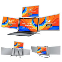 Consumer Electronics Triple Screen Extender 14" 1080P IPS Hanging Design Portable Monitor for MacBook Air Pro M1 M2 M3