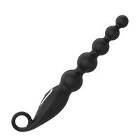 Anneaux anaux à tirette avec billes vibrantes multifréquences, dilatateur anal en silicone, jouet de masturbation pour adultes, jouet anal