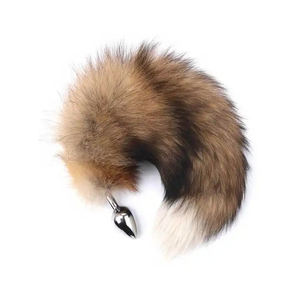 Jouet <span class=keywords><strong>anal</strong></span> en fourrure réaliste avec petit bouchon métallique, couleurs mélangées, jouets sexuels pour femmes, Juguetes Sexuales <span class=keywords><strong>Anal</strong></span> - Product Image 3