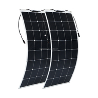 Panneau Solaire Flexible 100W 150W 18V BC Semi BC ETFE à Contact Arrière Portable, Cellule Solaire Haute Performance pour Camping, Sorties et Véhicules Récréatifs