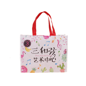 La bolsa de asas laminada no tejida laminada modificada para requisitos particulares barata promocional de las compras de Eco - Product Image 1