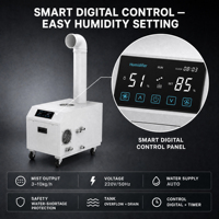 3 KG/H grande capacité brumisateur d'eau humidificateur à brume froide humidificateur d'air industriel intelligent à ultrasons pour contrôle climatique champignon