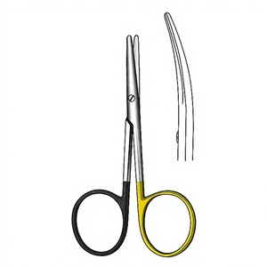 กรรไกรตัดผมเด็กเล็ก 10 ซม. / 4 นิ้ว ใบมีดโค้งเดี่ยว หยักคม ตัดได้ดีเยี่ยม กรรไกรผ่าตัด TC คุณภาพพรีเมียม สแตนเลสสตีล ความแม่นยำสูง - Product Image 1