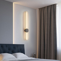 Lampes murales minimalistes, chevet de chambre à coucher, grille moderne et simple pour salon, modèle de couloir long, fond d'écran