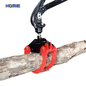 Forestry Timber Stone Wood Rotating Log Grapple Grab For Excavator Tractor Loader