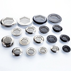Trous de ventilation en acier inoxydable, diffuseur d'air rond de 35 mm pour porte d'armoire, design minimaliste, installation facile - Product Image 2