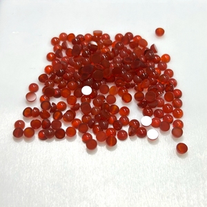 HQ GEMS fondo plano pequeño cabujón redondo <span class=keywords><strong>1</strong></span>,5mm a 4mm Original Natural rojo cornalina ágata piedra preciosa suelta en venta - Product Image 1