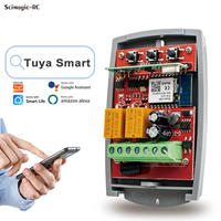 Récepteur de porte de garage WiFi Tuya SMG-8112 433 MHz, compatible 85-250 V, fonctionne avec les ouvre-portes à code roulant